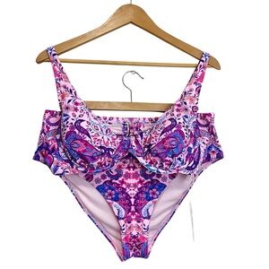 NWT Cupshe Two Piece Paisley Print Bikini
